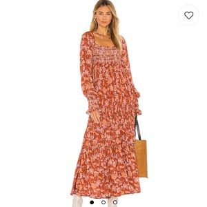 Free People Sweet Escape Maxi Dress in Mocha Combo